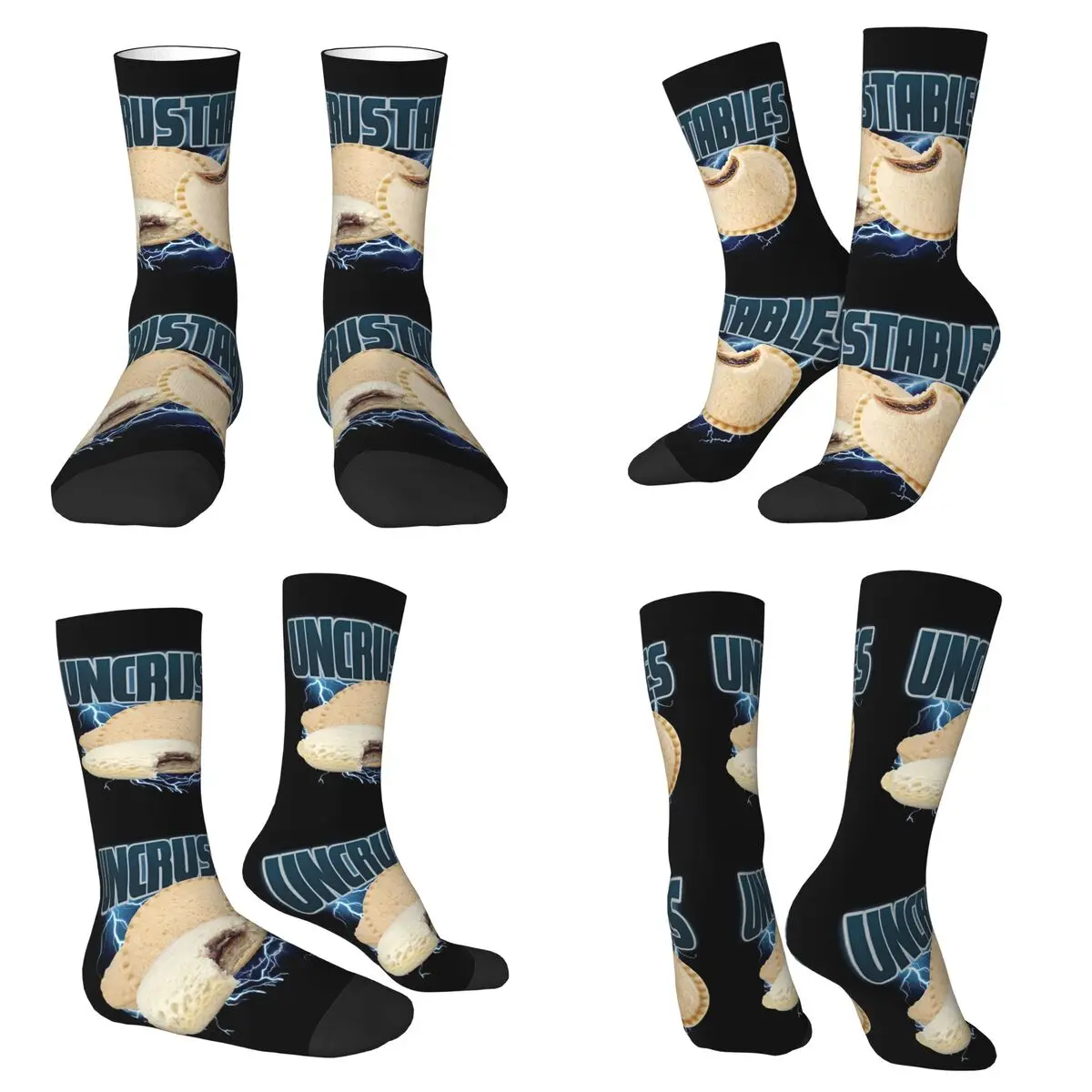 

Носки Uncrustables, чулки высокого качества в стиле Харадзюку, всесезонные длинные носки, аксессуары для унисекс, рождественские подарки