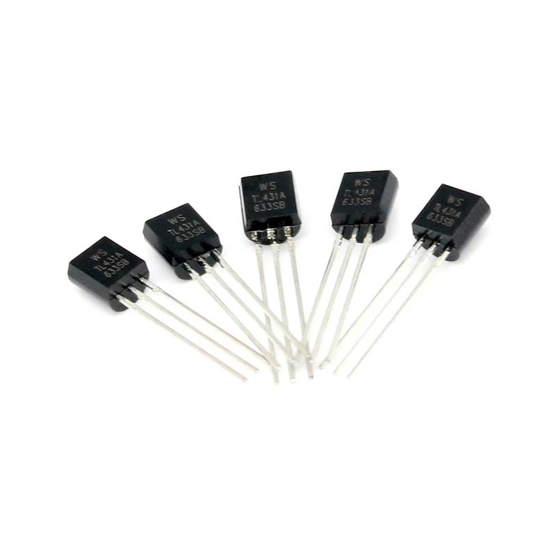 50pcs TL431A Transistor Kit Triode Transistors Set Electronic Component TL431 TO-92 PMIC Adjustable Shunt Regulator