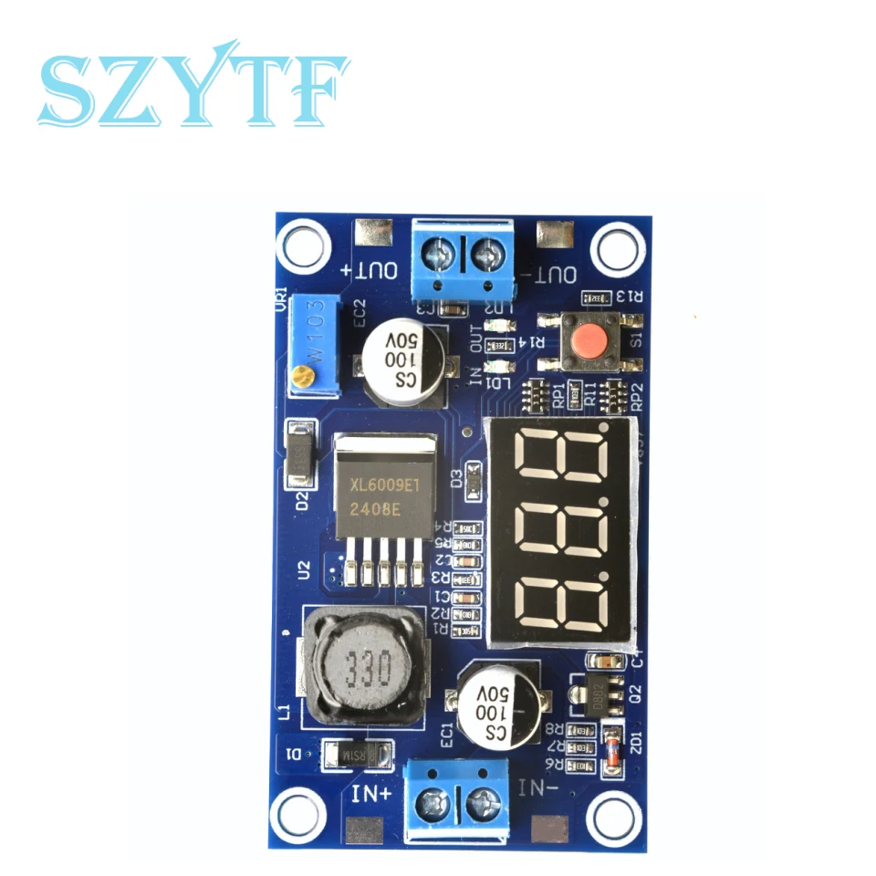Upgraded XL6009 Boost Module 5-32V to 5-40V 4A with Digital Voltmeter & Calibration Function