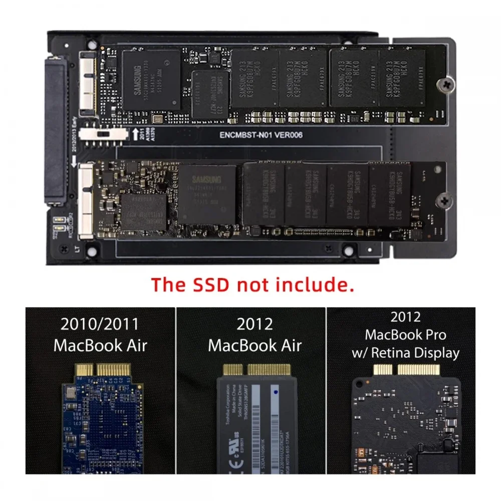 Adaptery dysków twardych 2,5 cala SATA 22Pin do 2010 2011 2012 Mac Air Pro Retina SSD 12+6Pin 17+7Pin A1425 A1398 MC975 MC976 — zdjęcie produktu 4