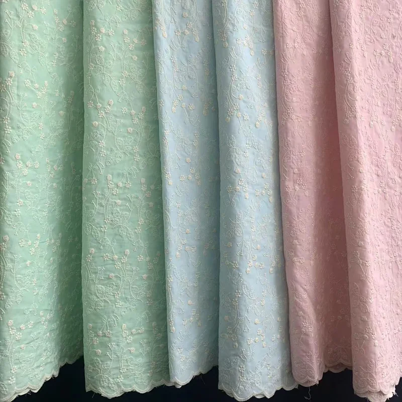 

Cotton Polyester Floral Embroidery Fabric Accessories Lace DIY Handmade Decorative Fabric Dresses Wedding Dresses