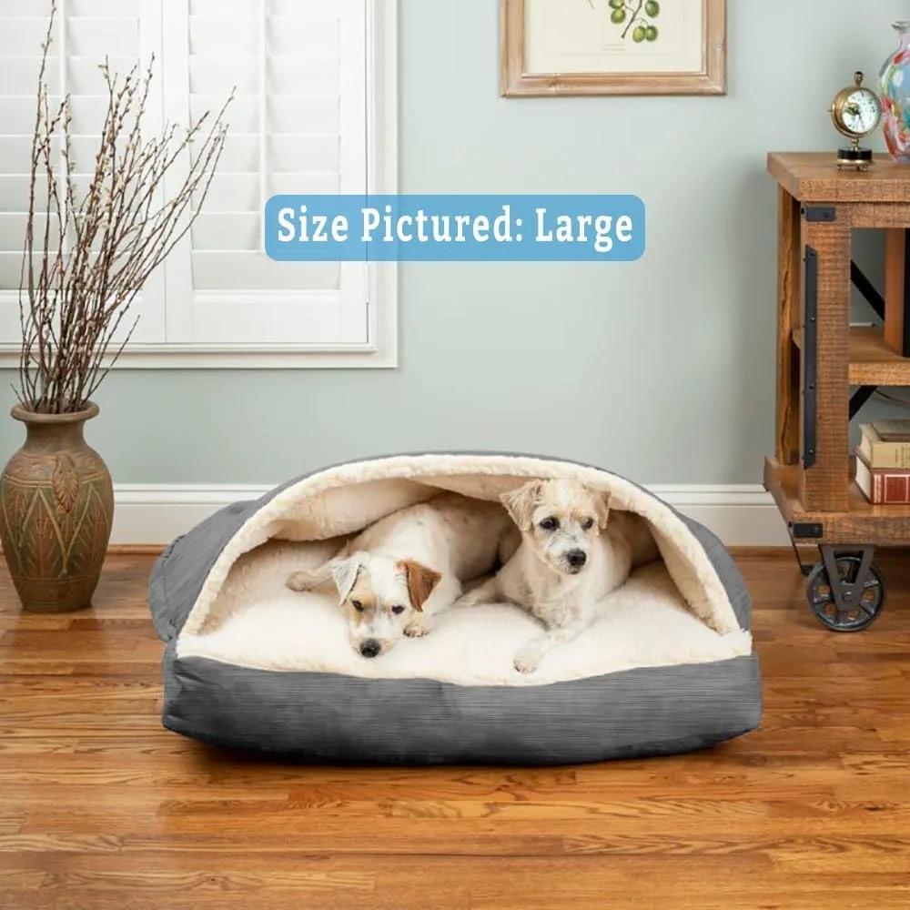 Snoozer Pet Products Rectangle Cozy Cave Dog Bed, Medium, Heather