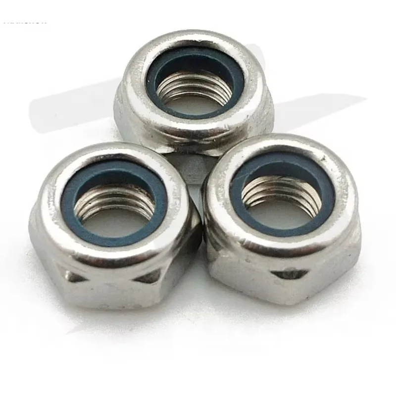 In-Stock Sales DIN985 M8 Stainless Steel 316 Nylon Insert Lock Hex Nut, 4800 Pcs Per Carton