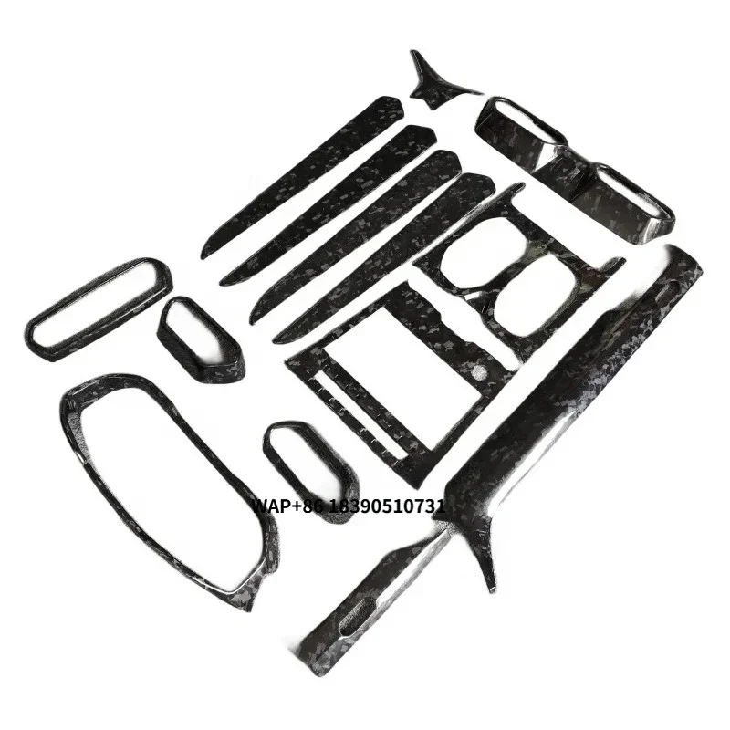 Dry Forged Carbon Fiber OEM Style Car interior For URUS Upgrade Modification Center Console Dashboard Trim