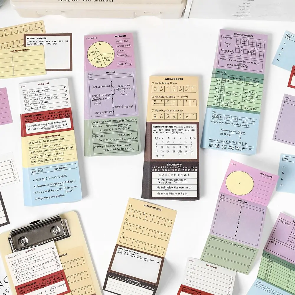 240 ورقة بسيطة للكتابة المسيل للدموع المفكرة مجموعة للقيام قائمة المرجعية ورقة سجل القصاصات مذكرة الوسادة الحد الأدنى مجلة الحياة هدية