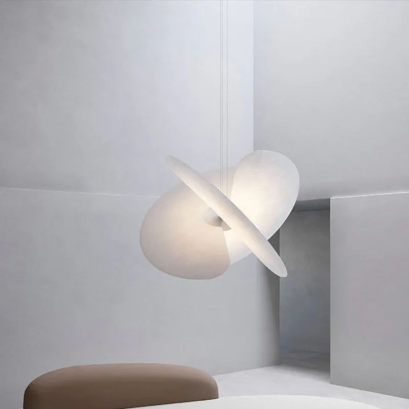 

Modern Nordic Creative Art Silk Art Curve LED Chandelier Exhibition Hall Villa Living Room Bedroom Home Decor Pendant Light