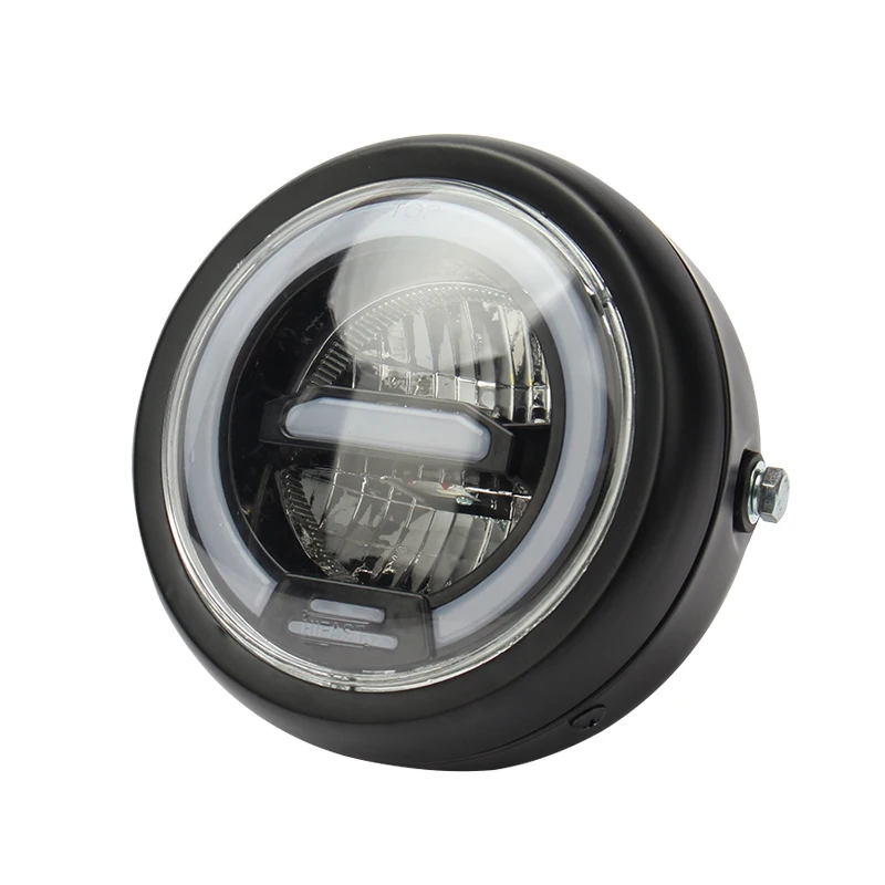 Motorcycle Led Headlight Universal Round Head Light for Harley Sportster Cafe Racer Honda Yamaha Suzuki Custom image 2
