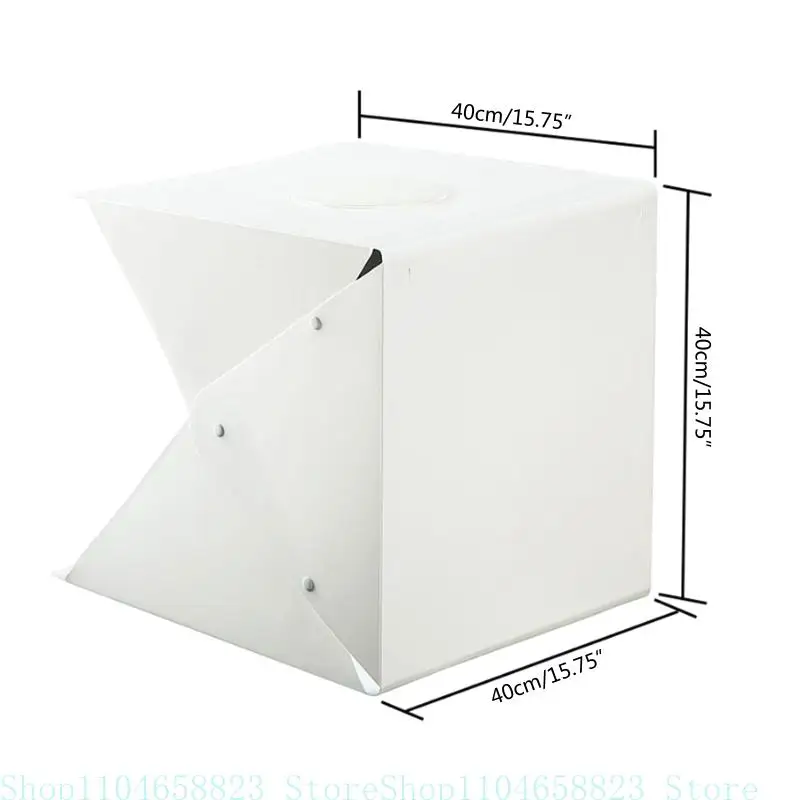 Folding Light Box 40cm Portable Photography Photo Studio Tent LED Softbox Background USB Light Box For DSLR Camera