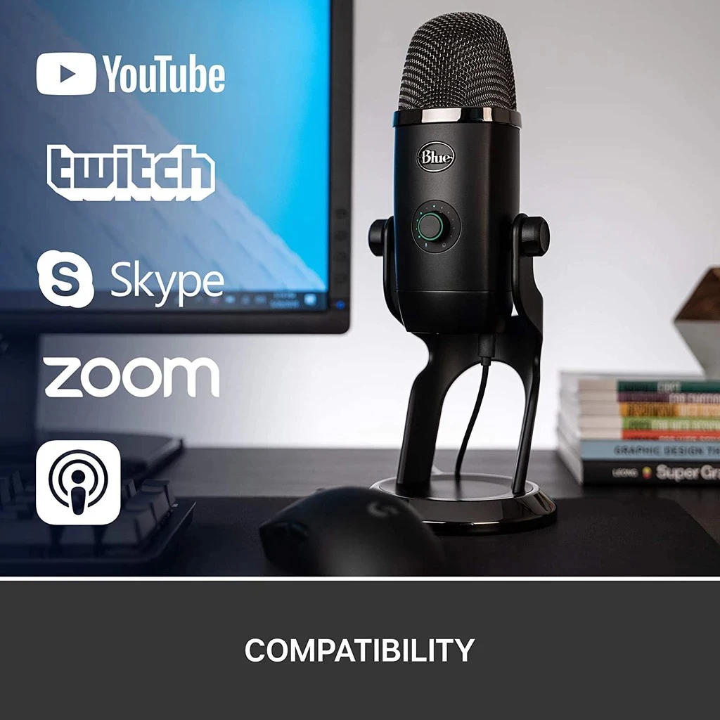 LOGITECH-ブルーイエティx USBマイク,シンプルなパッケージ,ゲーム
