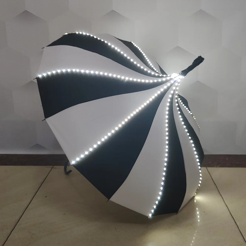 

LED glow-in-the-dark umbrella Halloween dance performance props music Festival party playground performance light umbrella