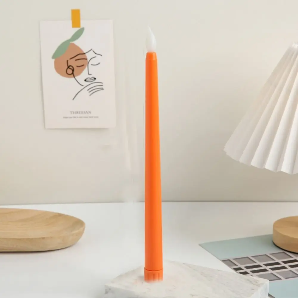 Simulation Led Candles Battery Operated with Flickering Flame Flameless Taper Candles Creative 3D Wick Atmosphere Light Church