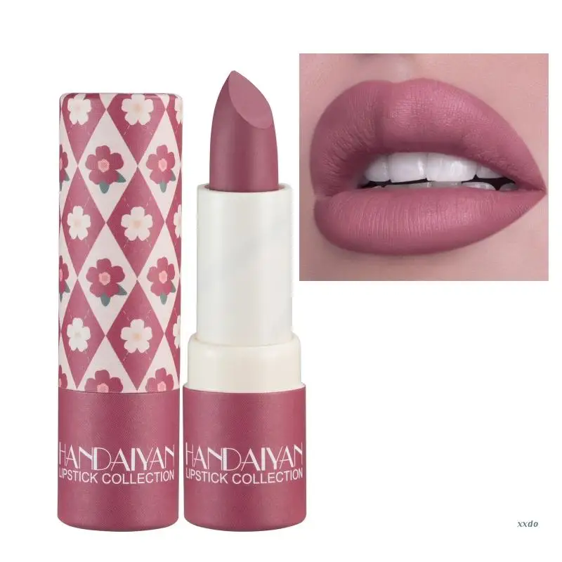 Handaiyan 7 Colors Matte Waterproof Nude Velvet Lipstick Sexy Red Brown Pigments Makeup Long Lasting Profissional