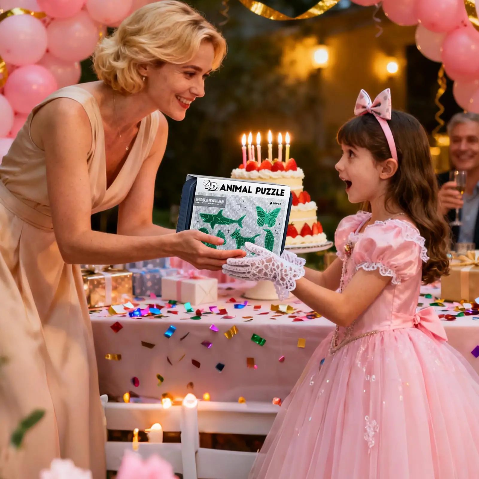 子供向けパズル 3D DIY 人形ゲーム 教育用動物パズル 男の子向け クリスマス 誕生日 教室 イースター 旅行 パーティー賞品