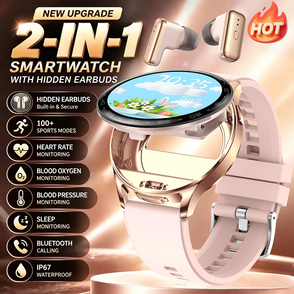 2026 TWS 2 in 1 Smart Watch with Earbuds 1.39