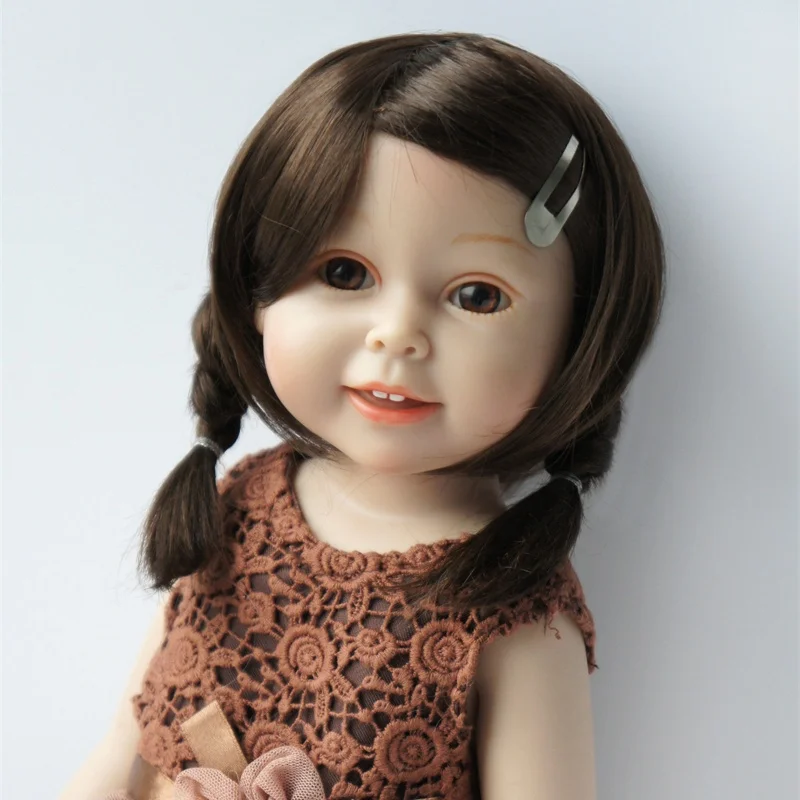 JD509 5-6inch 9-10inch 10-11inch Synthetic Mohair BJD Hair Nature Twin Braids Wig  OB11 QBaby Doll  Blythes Doll Accessories