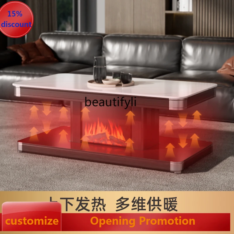 

G1218 Electric heating table roasting table household lifting heating coffee table living room roasting stove G1218