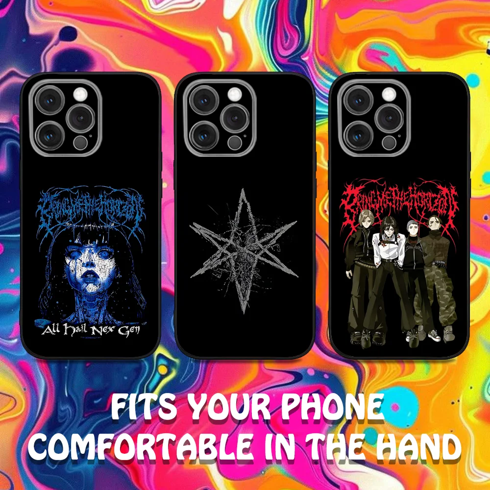 

B-Bring M-Me The H-Horizons Phone Case For iPhone 16,15,14,13,12,11,Pro,Max,Plus,X,XS,SE,E,Mini,Soft Silicone Black Case