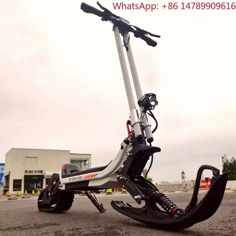 All-TerrainHigh-Power Dual-Drive Newenergy Scooter Foldable Off-Road Design With Replaceable Snowboard Attachment Two-Wheel Scoo