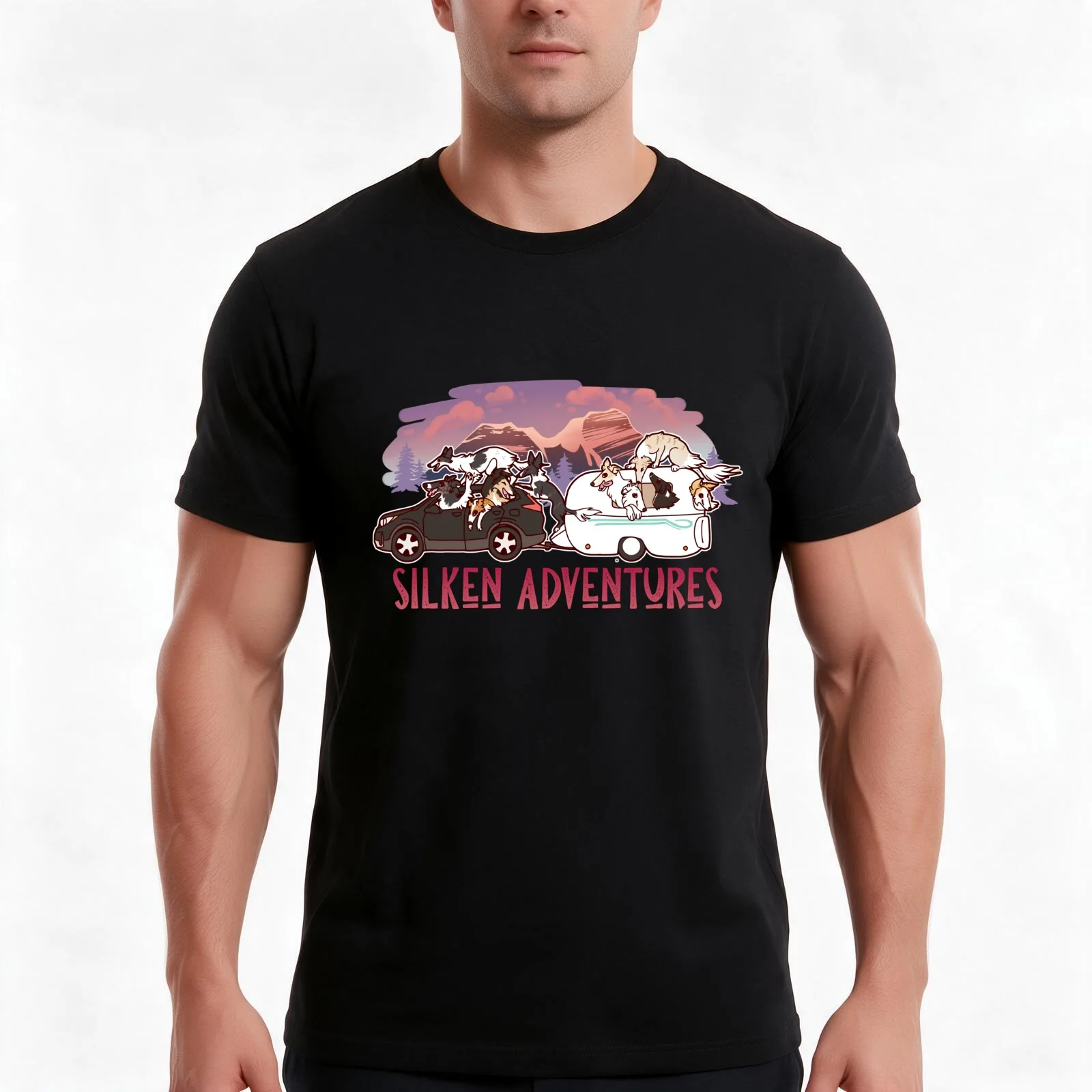 Silken Adventures T-Shirt Summer Casual Cotton Tee Oversized Streetwear Tops Vintage Graphic Print Loose Fit Short Sleeve