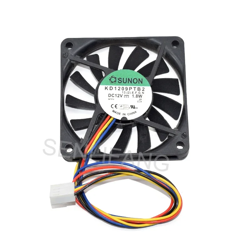 

New Cooling Fan KD1209PTB2 DC12V 1.8W Four Pins Square Cooler