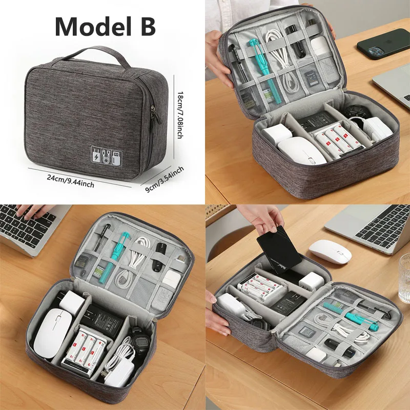 Waterproof Cable Organizer Storage Bag Portable Travel Suitcase Organizer USB Data Line Charger Plug Digital Product Storage Bag