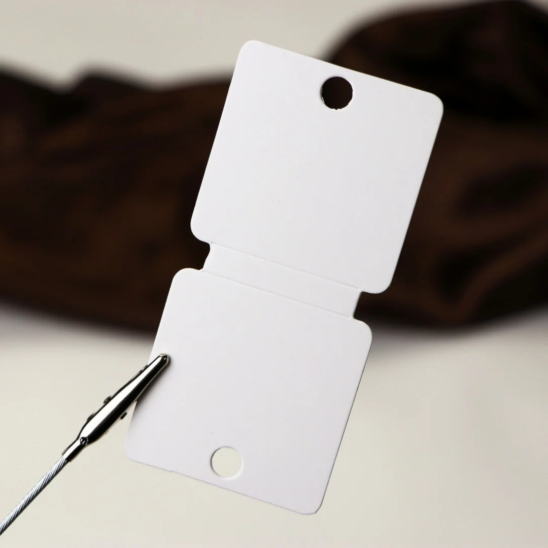 50 Uds. Tarjeta de cabecera cuadrada doblada en blanco blanco para collar pulsera con cuentas embalaje de papel cartón suministros de joyería DIY