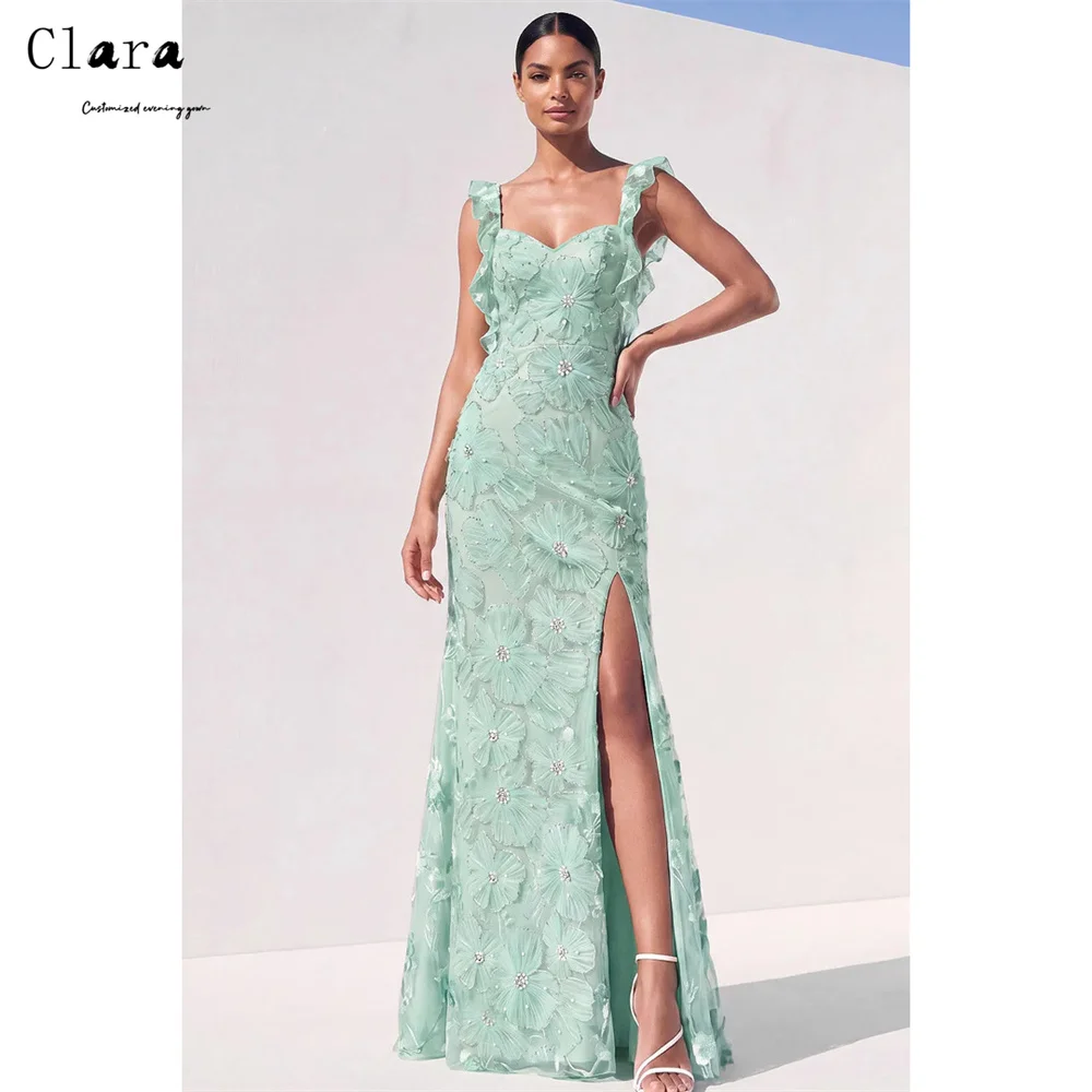 Clara Custom Fishtail Side Slit Sweetheart Lace Evening Dresses Woman Elegant Woman Dress Long Prom Dress 2026 Women's Ball Gown