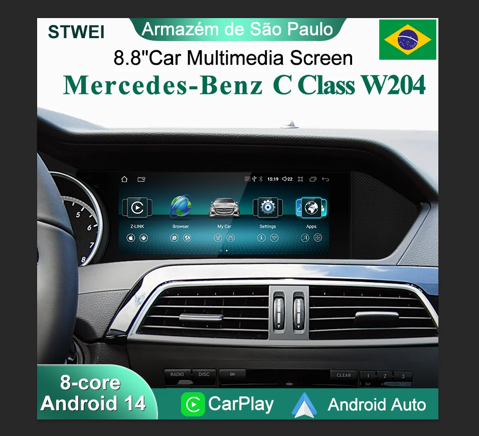 8.8 Android 14 Entegreli Mercedes C-Class W204 İçin Akıllı Multimedya Ekranı: Gerçek Kullanıcı Deneyimi ve Detaylı Değerlendirme
