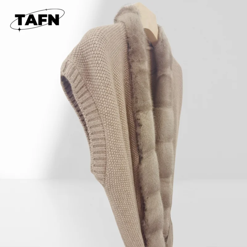 سترة متماسكة عصرية بلون سادة للنساء، مريحة وعصرية لفصل الشتاء، مريحة فاخرة لفصلي الخريف والشتاء AJ1837 #3