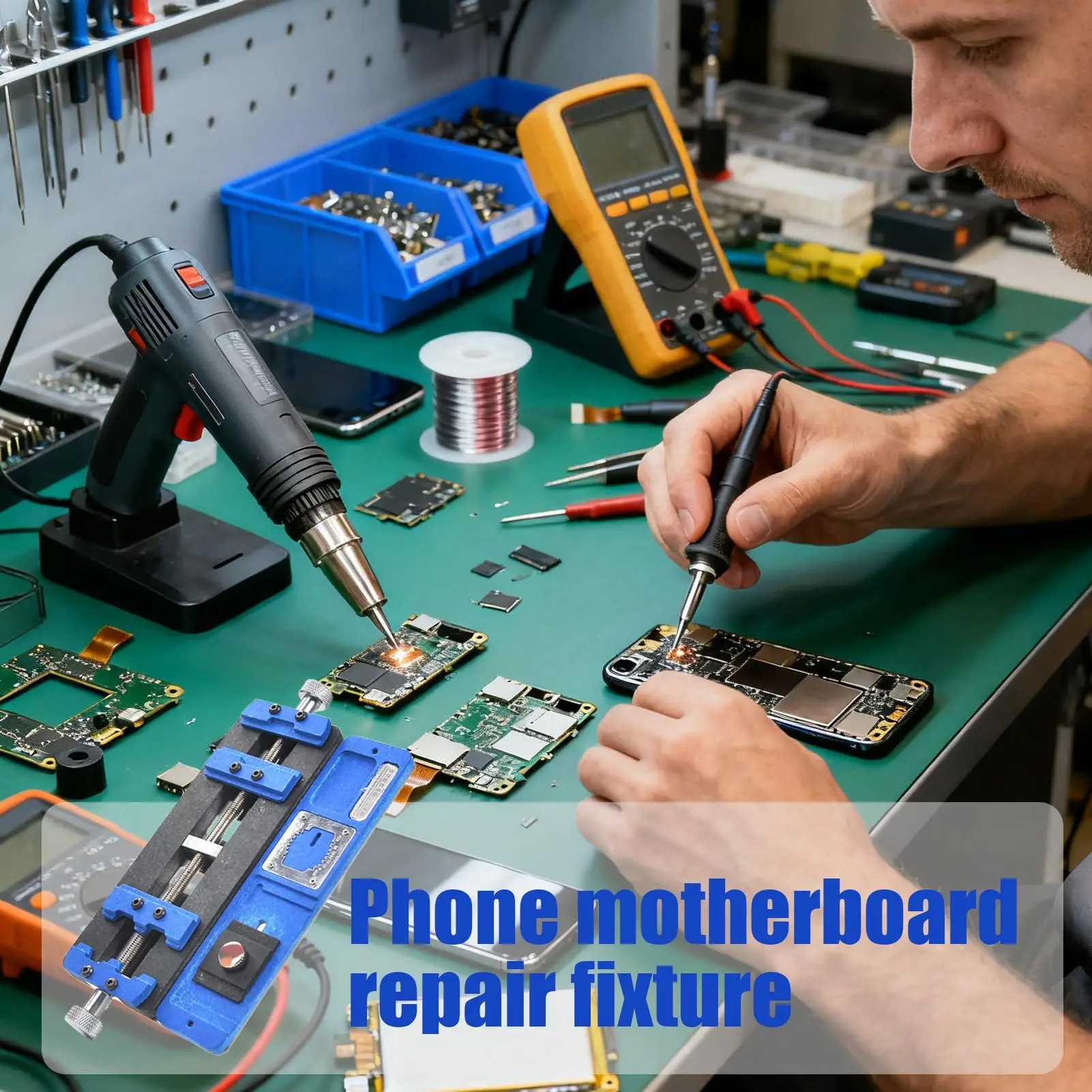 حامل لوحة دوائر كهربائية PCB إصلاح ملزمة حامل لوحة دوائر كهربائية إصلاح المشبك للإلكترونيات صنع المجوهرات هواية الحرف لحام