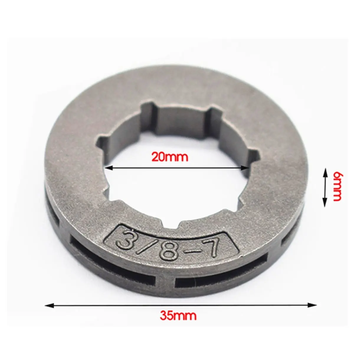 Sprocket Rim 3/8-7 for Chainsaws, 20mm ID, Easy Installation, 5 Pcs Set