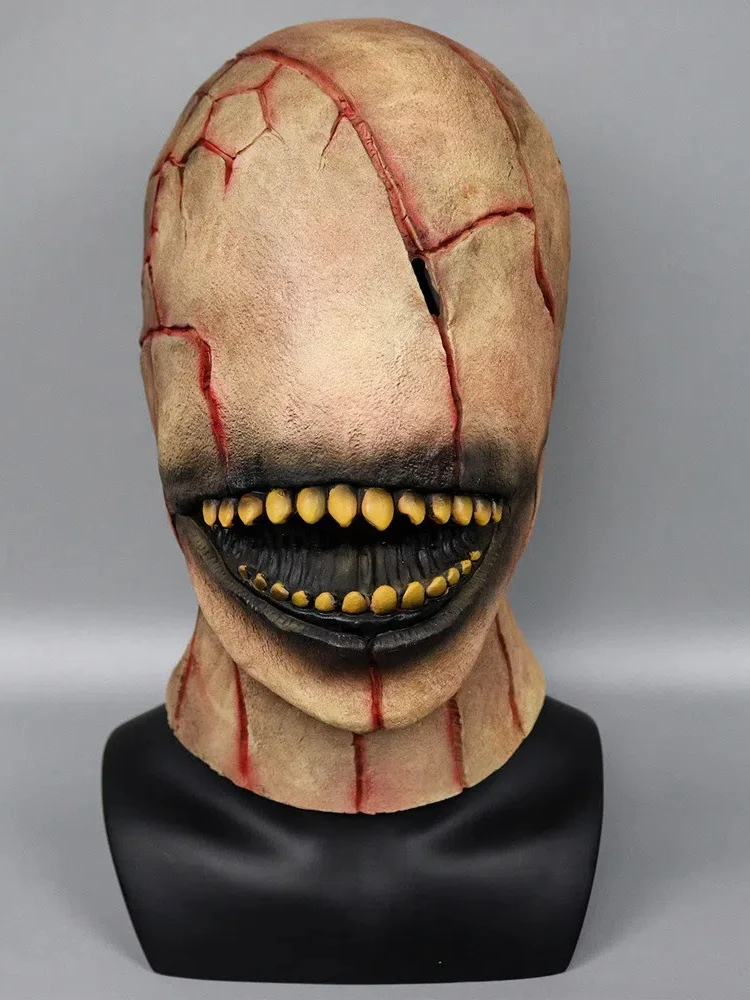 الرعب شبح قناع الوجه تأثيري هيكس شيطان شبح البيت بار اللاتكس هيلم هالوين Verkleed كرنفال كوستوم Rekwisieten