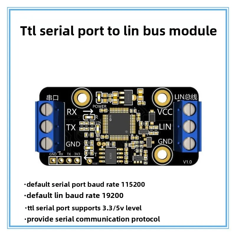 TTL Serial Port To LIN Bus/LIN Module/car Bus/LIN Communication Debugging/LIN To TTL Serial Port