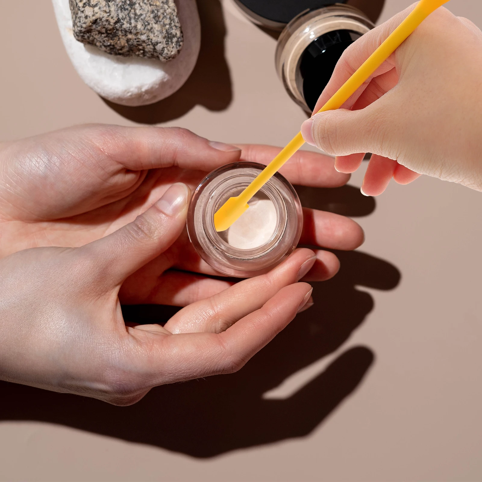 

3Pcs Silicone Spatula Scraper Set Mini Creative Cosmetics Jar Scraper Kitchen Gadget Baking Tool for Honey Lotion