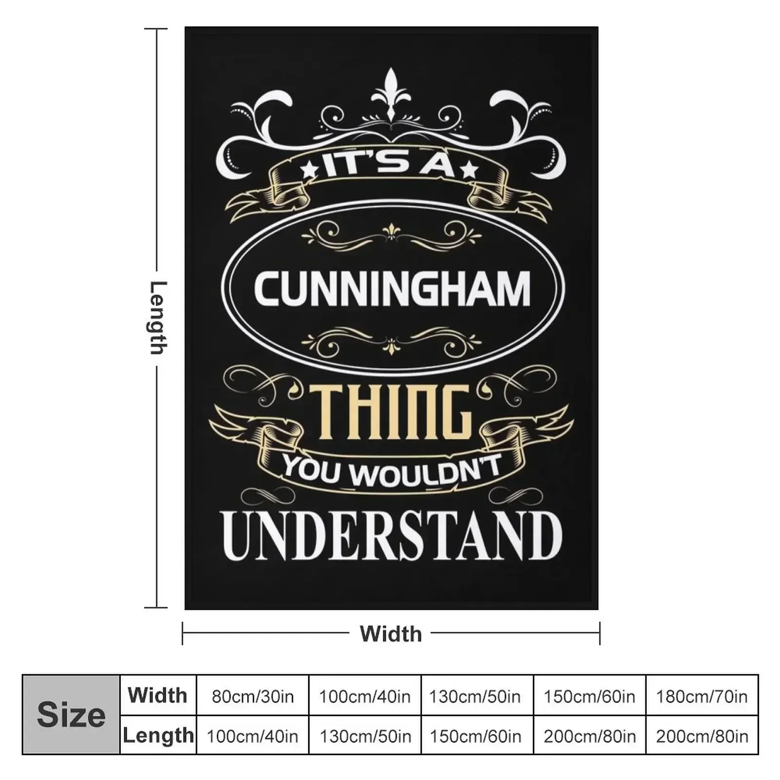 Cunningham Name Shirt It's A Cunningham Thing You Wouldn't Understand Throw Blanket Beautifuls Luxury Thicken Blankets