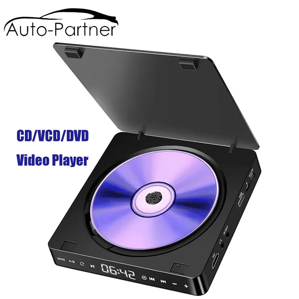 Auto-Partner DVD Player KC-708 HD 1080P Portable CD VCD Hifi Stereo Video Player Work for TV Projector