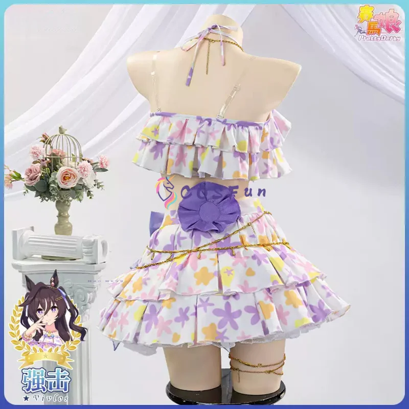 

Uma Musume: Pretty Derby Vivlos Cosplay Costume Lovely Swimsuit Cos Game Anime Party Uniform Hallowen Play Role Clothes Clothing