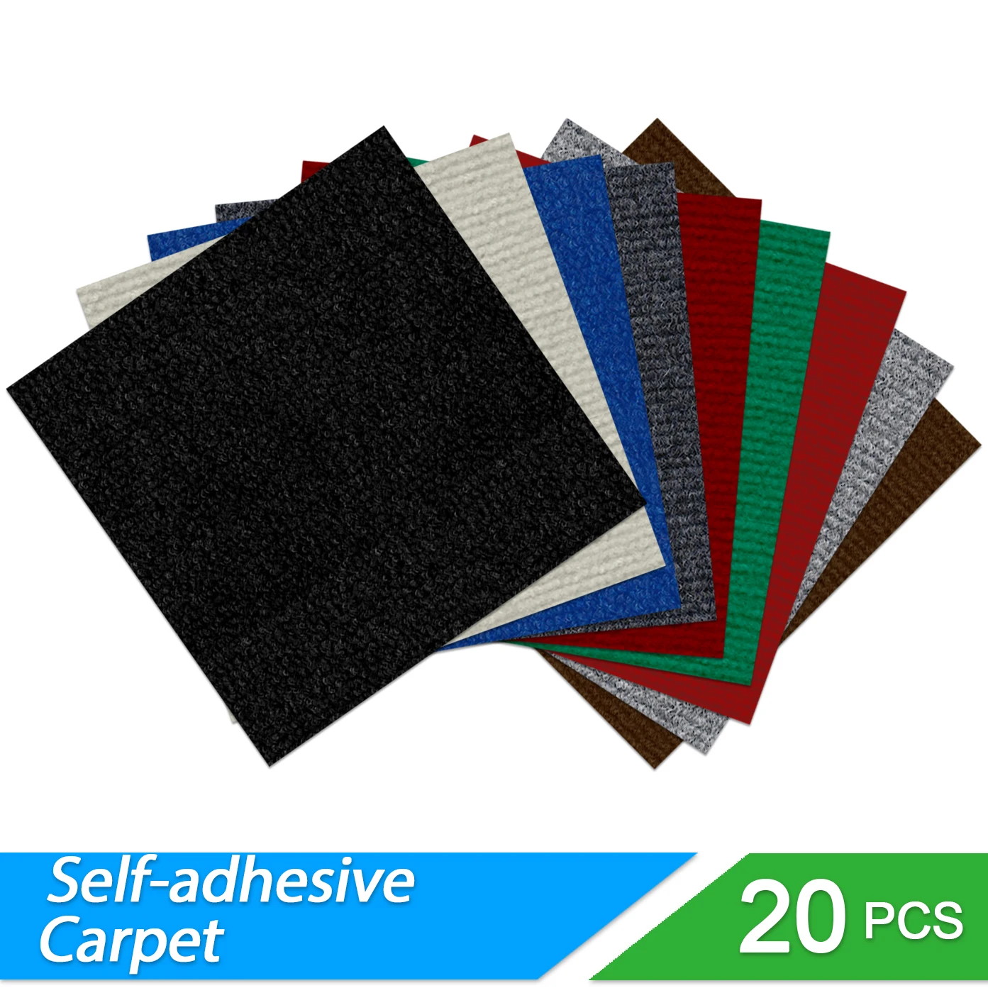 

20Pcs Self-adhesive carpet Square 30cm*30cm 9 colors Peel And Stick Removable sticker For DIY Home Furnishing Hallway Indoor
