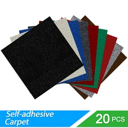 20Pcs Self-adhesive carpet Square 30cm*30cm 9 colors Peel And Stick Removable sticker For DIY Home Furnishing Hallway Indoor