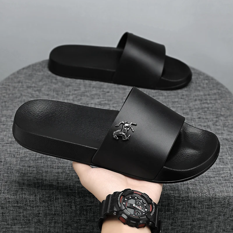 

Men's Slide Sandals Soft Comfortable Non-Slip Slippers Indoor Outdoor Bathroom Beach Shoes Quick-Dry EVA Platform Lightweight
