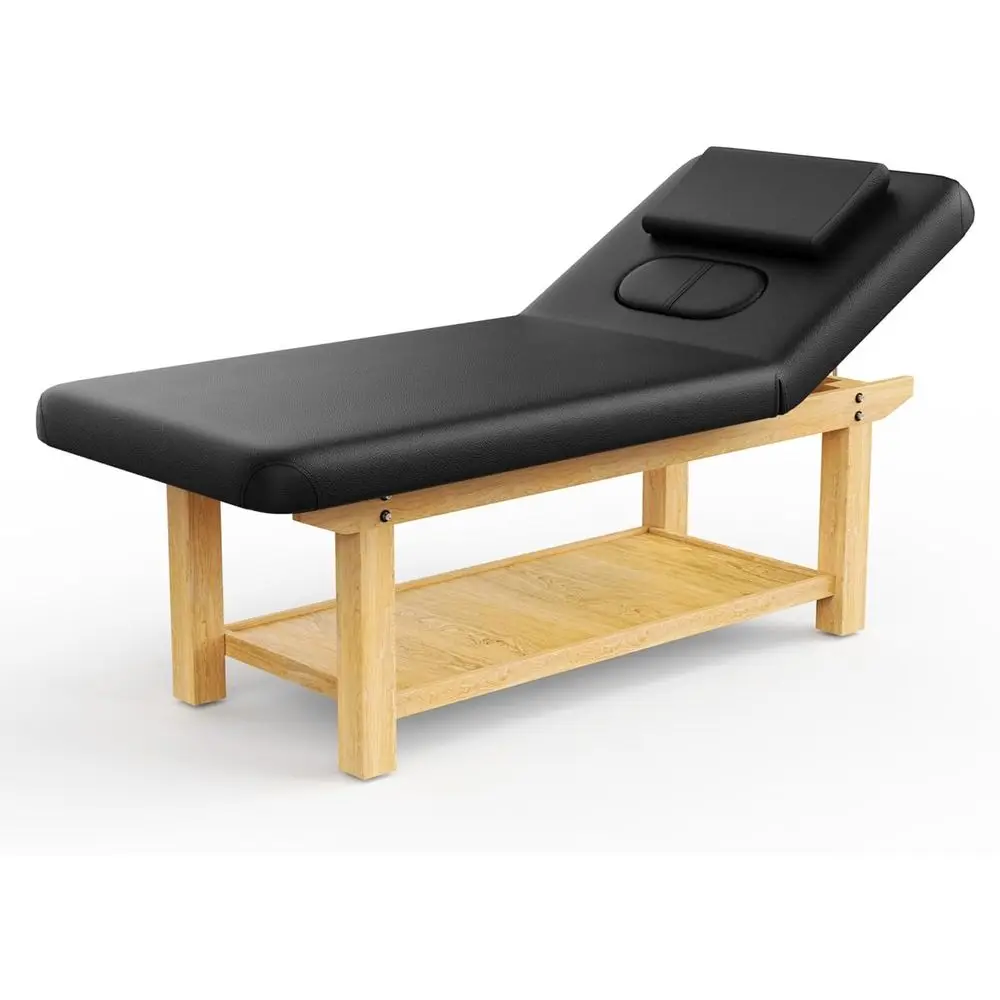 

Adjustable Heavy-Duty Wide Massage Table for Spa and Physical Therapy, PU Leather, 31.5 W × 75 L