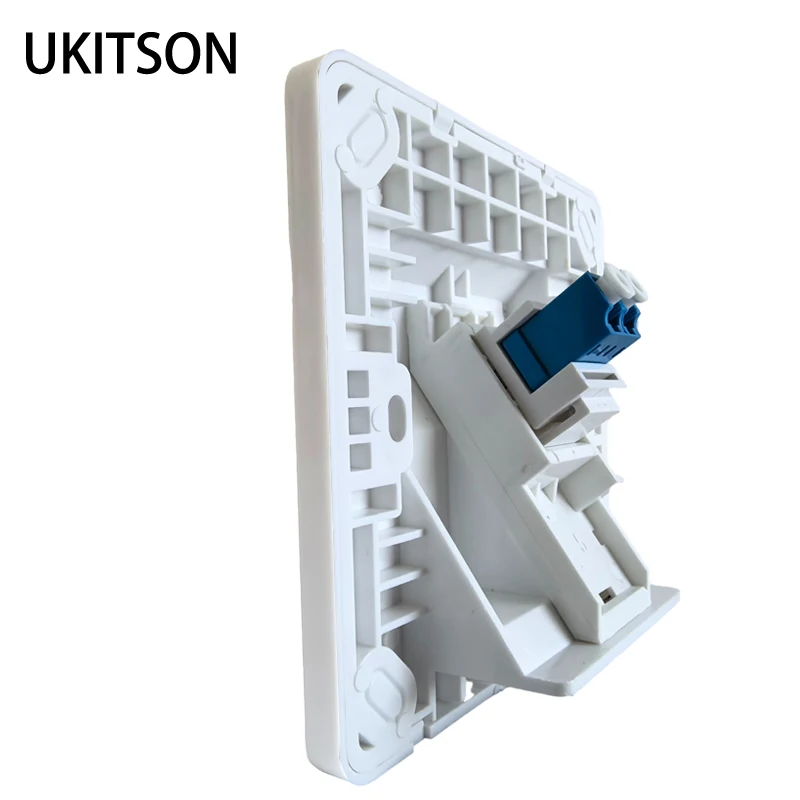 

1 Gang Angled Wall Panel With LC APC UPC Fiber Optic Coupler Keystone Jack GB Tilted Faceplate Duplex LC/LC Optical Lan Socket