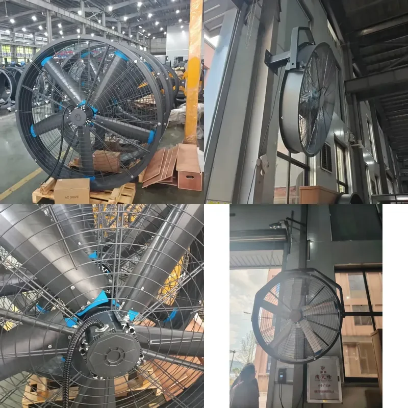 

Durable Big Size Silent 1.5m Diameter Aluminum Blades Large Air Volume AC HVLS Wall Fan for Construction