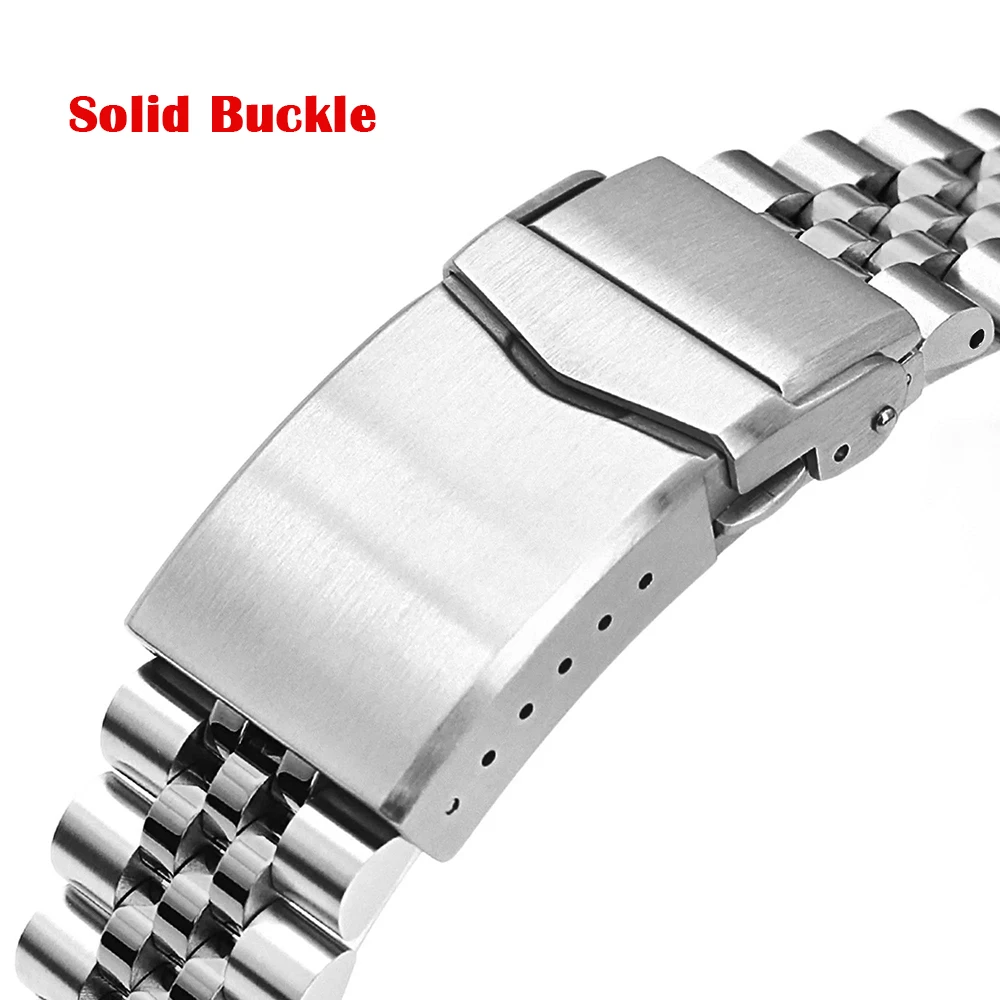 Seiko用ステンレススチールウォッチバンド、jubilee Curved end