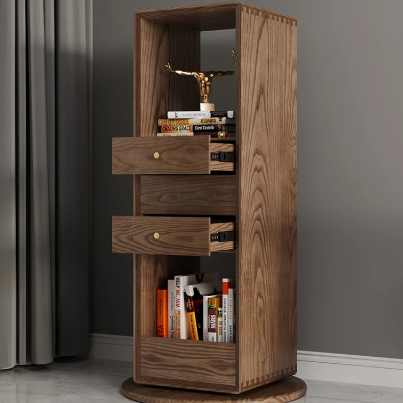 Ash swivel bookshelf 360 degree home