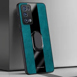 Ring Holder Leather Case For OPPO Reno 6 Pro Plus 5G Reno6 Cover Luxury Magnetic Silicone Phone Case For OPPO Reno 6 Lite 6Lite