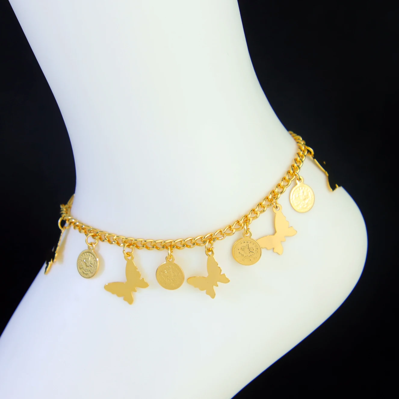 Arabische Mode Fußkettchen 21k Vergoldet Türkische Münzen Vintage Fußarmband Nigeria Islamischer Frauen Brautschmuck – Detail 27