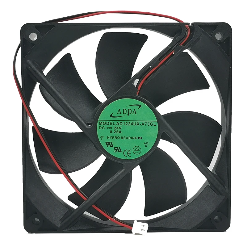 ADDA Frequency Converter Chassis Fan, 24V, 0.25A, 12025, 12cm, 120x120x25mm, New, AD1224UX-A73GL