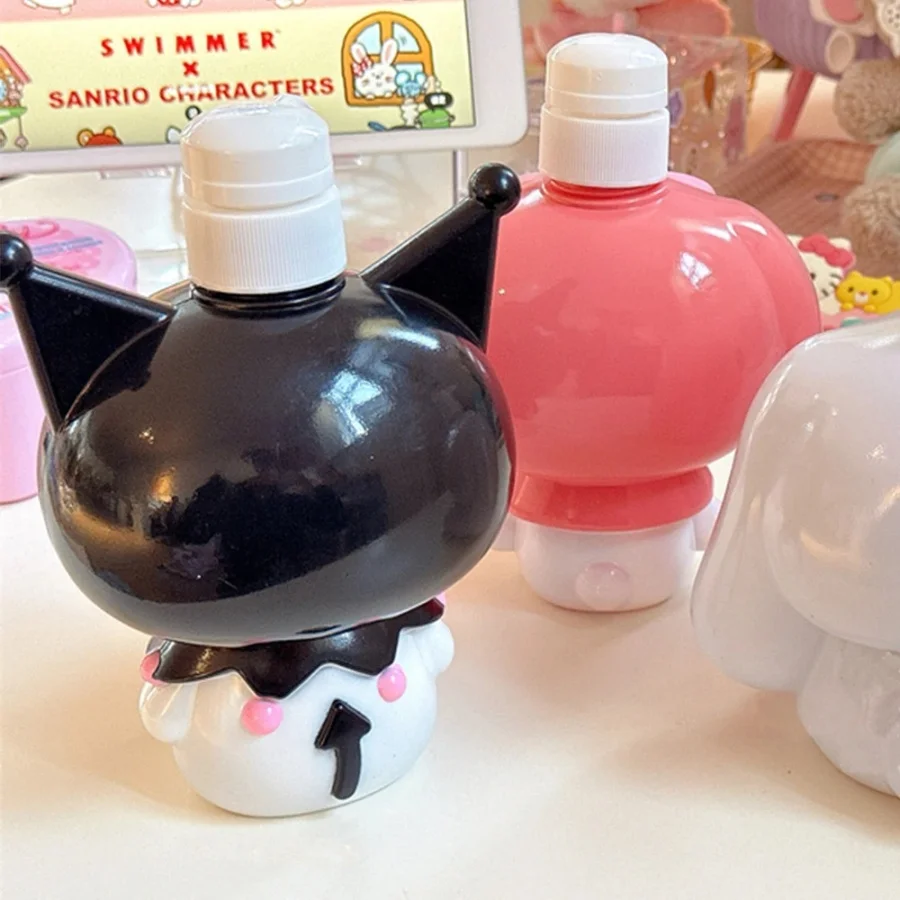 1pc Hello Kitty Kuromi Cinnamoroll Shampoo Shower Gel, Shampoo Split Bottle, Pressed Cosmetic Lotion Hand Wash Liquid