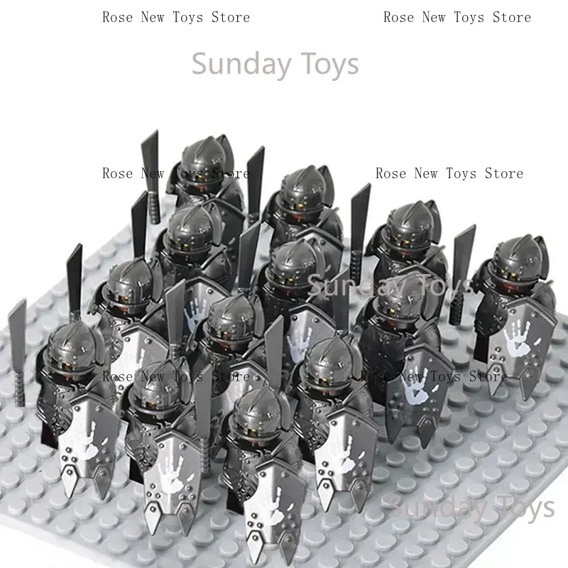 13 قطعة جوندور معركة الحرس مخصص المشاة الجيش الجندي مقابل سبارتانز الرومان فرسان روهان المحارب أرقام كتل مجموعة لعب للطفل #4